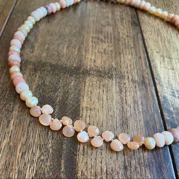 Handmade Jewelry - Handmade Moonstone and Peruvian Opal Necklace